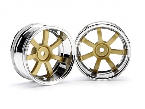 HPI Диски туринг 1/10 - 57S-PRO CHROME/GOLD (9мм OFFSET)