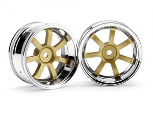 HPI Диски туринг 1/10 - RAYS GRAM LIGHTS 57S-PRO CHROME/GOLD (вынос 6мм)