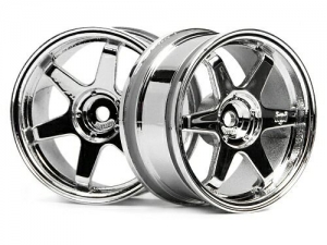 HPI Диски туринг 1/10 - TE37 26MM (CHROME/ вынос 3MM) 2шт