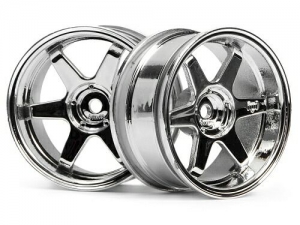 HPI Диски туринг 1/10 - TE37 26MM CHROME (6MM OFFSET) 2шт