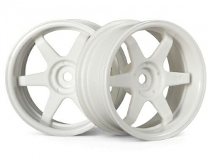 HPI Диски туринг 1/10 - TE37 26MM WHITE (6MM OFFSET) 2шт