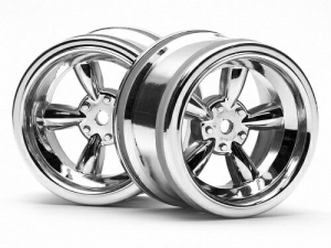HPI Диски туринг 1/10 - VINTAGE 5 SPOKE 31MM SHINY CHROME (6MM OFFSET) 2шт