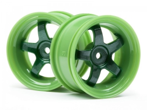 HPI Диски туринг 1/10 - WORK MEISTER S1 Зеленые (3мм OFFSET/2шт)