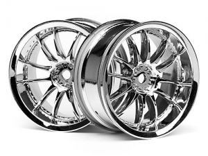 HPI Диски туринг 1/10 - WORK XSA 02C (26mm CHROME/ вынос 3mm) 2шт