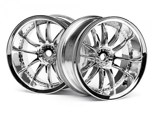 HPI Диски туринг 1/10 - WORK XSA 02C (26mm/ CHROME/ вынос 6mm) 2шт