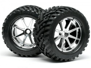 HPI Колеса в сборе трак 1/8 - GOLIATH 178x97MM (диски BLAST CHROME 115mm) 2шт