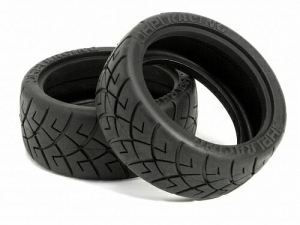HPI Шины туринг 1/10 - X PATTERN RADIAL 26MM (D COMPOUND) 2шт
