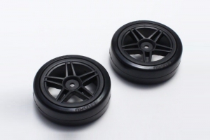 Kyosho Drift Tire Rear (10Spoke/BK/24mm/2pcs)