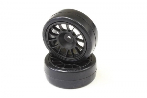 Kyosho Drift Tire Rear(14-Spoke/Black/24mm/2p)
