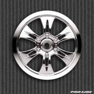 Proline Диски колесные (Трак 1/8) - MAXXTM Velocity 6 / Zero off-set / Chrome / HEX14mm / 2шт