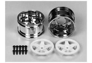 Tamiya Диски составные 1/10 - 5-спиц широкие (2шт)