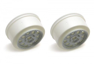 Associated Диски передние шорт 1/10 - SC10 - KMC , silver (2шт)