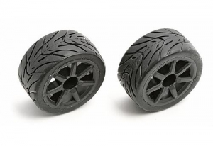 Associated Колеса в сборе 18R (Черные диски) 2шт