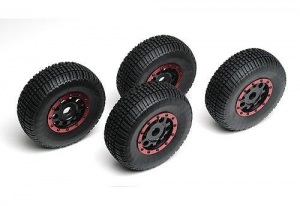 Associated Колеса в сборе SC8 - KMC (black/red) 4шт