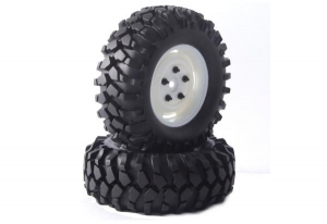 Fastrax Колеса в сборе для краулеров Kong (90mm / белые диски 1.9" (2шт)