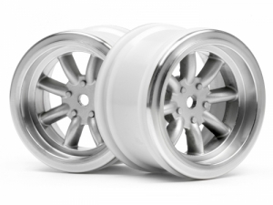 HPI Диски 1/10 - VINTAGE 8 SPOKE 31mm MATTE CHROME / 6mm OFFSET (2шт)