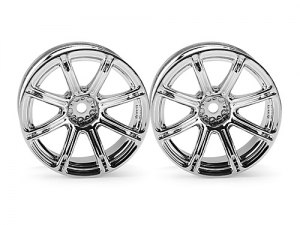 HPI Диски туринг 1/10 - WORK EMOTION XC8 (26мм/ CHROME/ 9мм OFFSET) (2шт)
