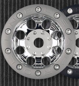 Proline Диски 1/10 - Eight Shooter 2.2" Bead-loc Chrome/Silver (12mm Hex , вынос 0.20") 2шт
