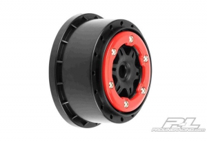 Proline Диски шорт 1/10 - Split Six 2.2"/3.0" Red/Black Bead-Loc Front (for SC10) 2шт