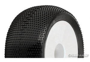 Proline Колеса в сборе (ТРАК 1/8) - Hole Shot M2 / размерность LPR / БЕЛЫЙ диск / HEX17mm / Standard Offset / 2шт