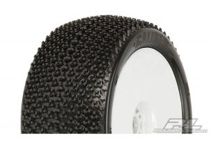 Proline Колеса в сборе трак 1/8 - Caliber VTR 4.0" M2 (Medium) белый диск без выноса (2шт)