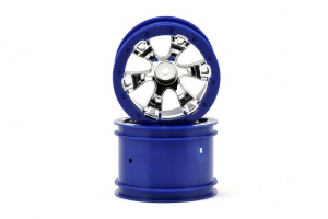 Traxxas Диски для автомодели Summit масштаба 1:16 chrome/blue, 2шт.