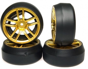 Yeah Racing Колеса дрифт 1/10 - Spec D CX10 вынос +3мм (4шт)