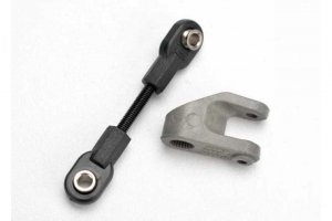 Traxxas Servo horn, steering/ linkage, steering (3x30 threaded rod)/ rod ends (2)/ hollow balls (2)