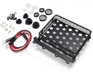 Yeah Racing Багажник на крышу с 4 LED Фарами 1/10 (11см X 10см X 3.5см)