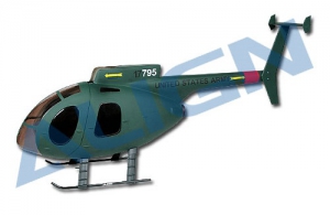 Align Фюзеляж копийный (зеленый), T-Rex 450SE/V2/Sport