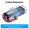 Аккумулятор LiPo B&C - 7.4v 6000мАч 90C (2S, Hardcase, разъём Bullet 4.0 мм + XT60)
