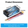 Аккумулятор LiPo B&C - 7.4v(2S) 4500мАч 90C Short pack, Hardcase, Bullet 4 мм + XT-60