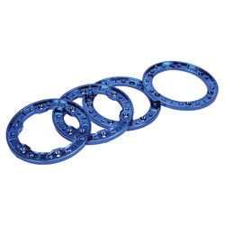 Losi Кольца Бедлок - Blue Chrome (4шт): NCR