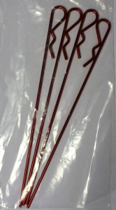 Fastrax Клипсы кузова 1/8 длинные - METALLIC RED X-LONG (4шт)