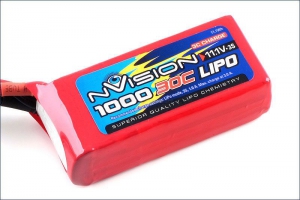 nVision 11.1V 1000mAh, 30C, 3s1p, Deans T-Plug