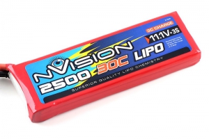 nVision Li-pol 11.1V 2500mAh, 30C, 3s1p, Deans T-Plug