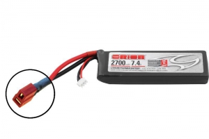 Team Orion Li-Po 7,4В(2S) 2700mah 50C SoftCase Deans plug with LED charge status