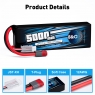 Аккумулятор LiPo B&C - 7.4v 5000мАч 50C (2S, Softcase, разъём T-Plug)