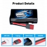 Аккумулятор Li-ion B&C 3000 mAh, 7,4V, 20C, T‐plug для Remo Hobby 1/16, Himoto 1/18