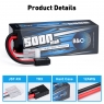 Аккумулятор LiPo B&C - 14.8v 5000мАч 50C (4S, Hardcase, разъём TRX)