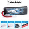 Аккумулятор LiPo B&C 4000 MAH 7.4v (2s) 35C, Tamiya, Hardcase (закругленный)