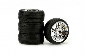 Dynamite Колеса (5 спиц) Stinger Radial, хром, вынос 2 мм
