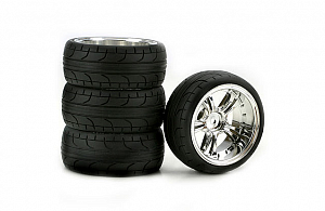 Dynamite Колеса (5 спиц) Stinger Radial, хром, вынос 10 мм