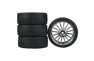 Dynamite Колеса 1:10 (16 спиц) Radial, хром