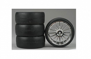 Dynamite Колеса 1:10 (16 спиц) Slick, хром