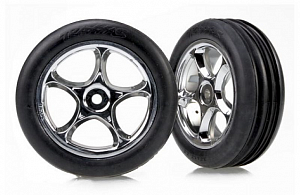 Traxxas Колеса передние в сборе 2.2" 2шт (хром)