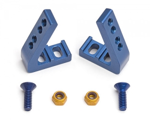 Associated FT Angled Servo Mounts, blue aluminum