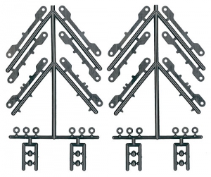 Associated Регулировочные проставки TC4 крепления рычагов (6), Balls (4), Wheelbase Shims (6)