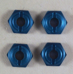 Associated Хабы крепления колес TC (4шт) blue aluminum