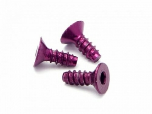 HPI Винт алюминиевый 3х8 ALUMINIUM TP FLAT HEAD SCREW 3 X 8MM (HEX SOCKET/PURPLE/5PC)